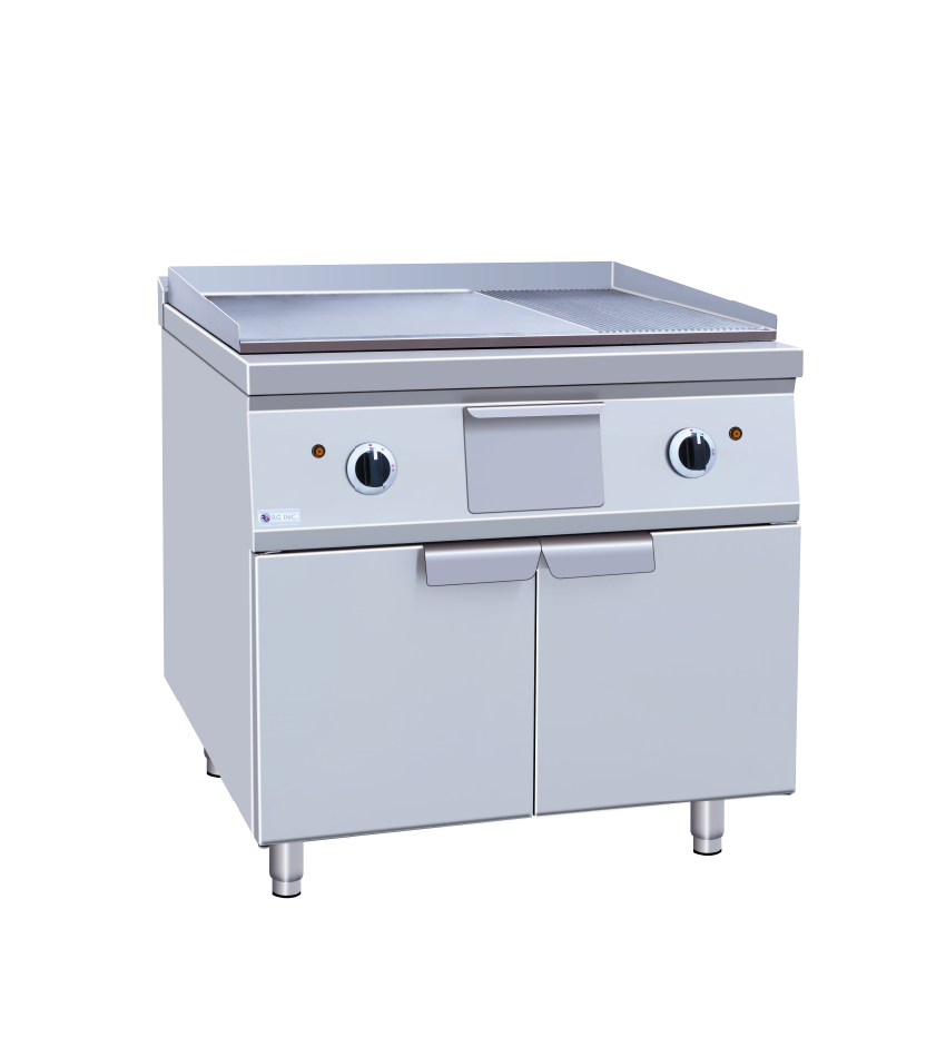 Electric Fry Top Ribbed Small Prima Plus 900