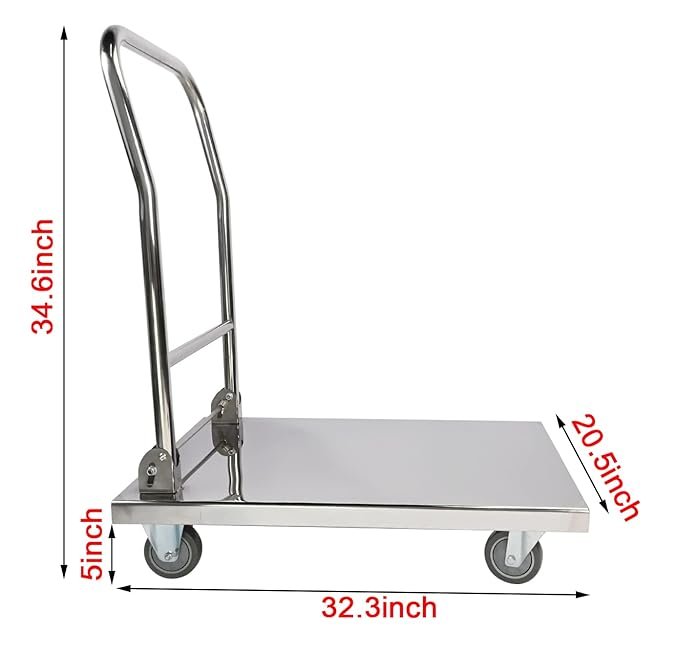Heavy-Duty Platform Trolley with MS Checkered Plate & Castors