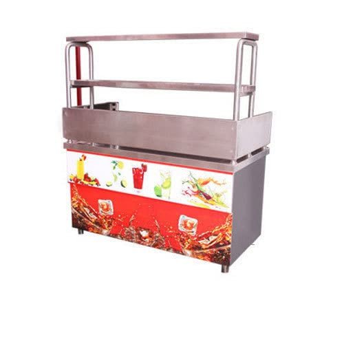 Stainless Steel Commercial Juice Counter with Under Shelves