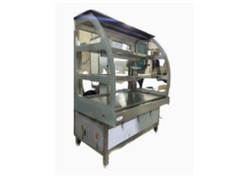 Curved Glass Display Counter Stainless Steel